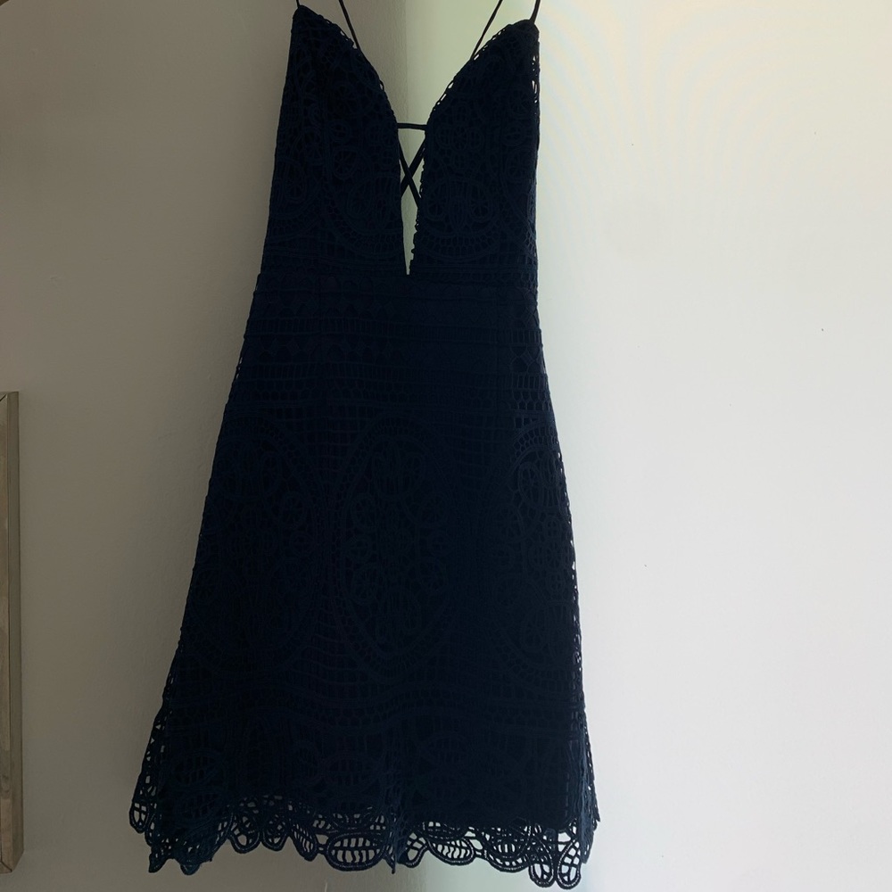 Lovers & Friends XS Navy Orchard Lace Cocktail Dress - Only Worn Once